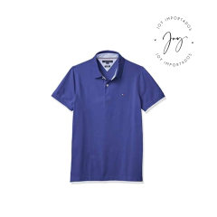 Camiseta Infantil Gola Polo Azul Royal - Tommy Hilfiger