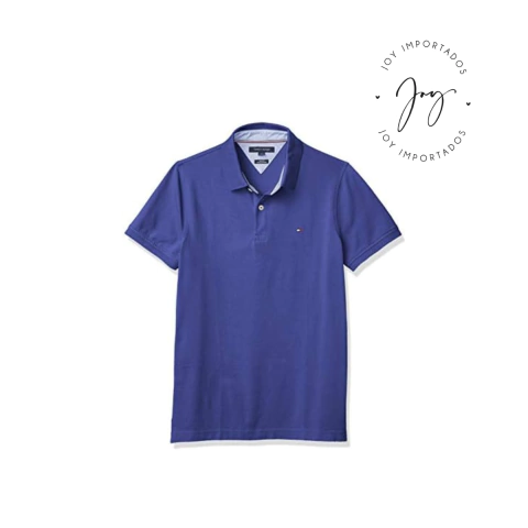 Camiseta Infantil Gola Polo Azul Royal - Tommy Hilfiger