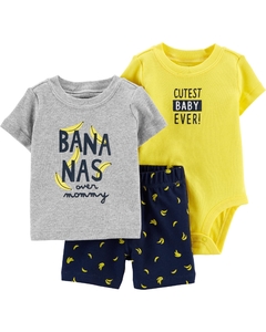 Trio Verão Bananas - Carter´s