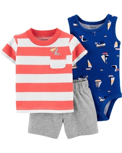 Trio Body Camiseta e Short Pelicano - Carter´s