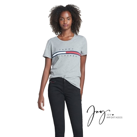 T-shirt Feminina cinza - Tommy Hilfiger