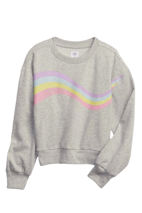 Moletom cinza arco íris GAP