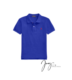 Camiseta Gola Polo Azul Bic Logo Vermelha - Ralph Lauren