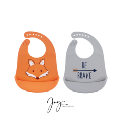 Kit 2 Babadores Raposa - Hudson Baby