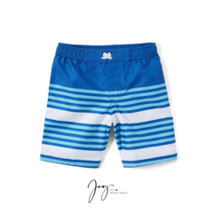 Bermuda de Piscina Azul com Listras - Freestyle Revolution