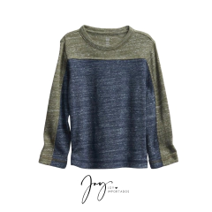 Blusa de Tricot Verde e Azul Mescla - GAP