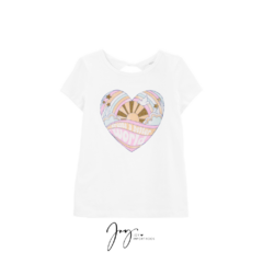 T-shirt Branca Coração - Carter´s