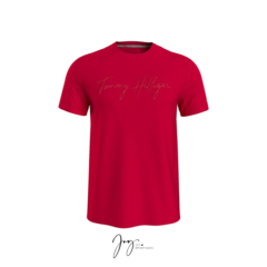 Camiseta Vermelha Escrita Relevo - Tommy Hilfiger - comprar online