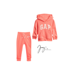 Conjunto de Moletom Infantil Laranja Neon - GAP