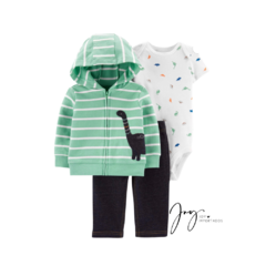 Conjunto 3 peças Verde Dinossauro - Child of Mine