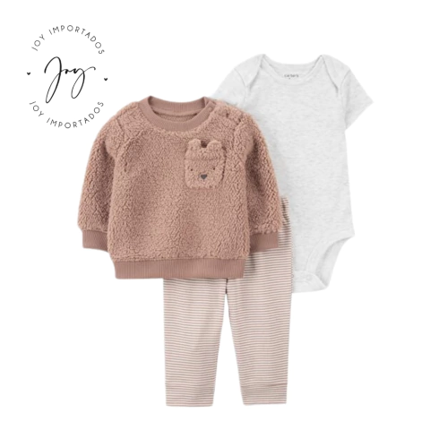 Conjunto 3 peças Casaco Urso em Sherpa - Carter´s - comprar online