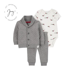 Conjunto 3 peças Casaco Cinza - Carter´s - comprar online
