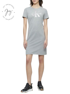 Vestido Cinza Logo Branca - Calvin Klein