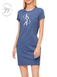 Vestido Azul Logo Glitter - Calvin Klein