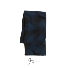 Cachecol Xadrez Azul e Preto - GAP
