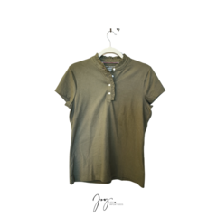 T-shirt Verde com Botões e Babado - Tommy Hilfiger