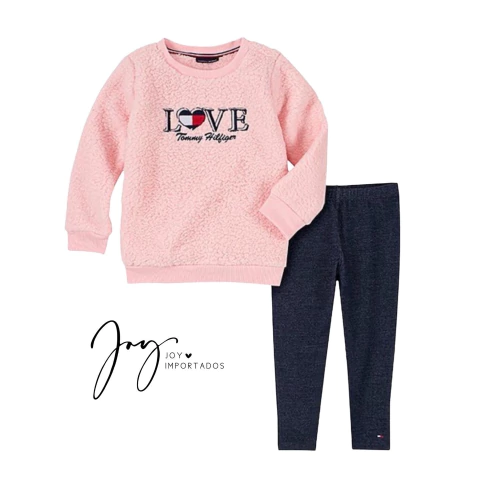 Conjunto Tommy Hilfiger Blusa Sherpa