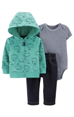 Conjunto Jaqueta Verde Camaleão - Carter´s