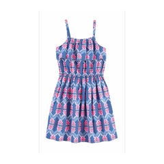 Vestido Regata Azul e Rosa - Carter´s