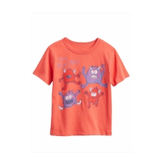 Camiseta laranja monstrinhos - GAP