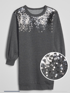 Vestido cinza GAP bordado