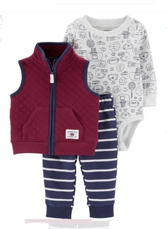 Conjunto Colete bordô