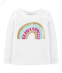 Camiseta Manga Longa Arco Íris - Carter´s