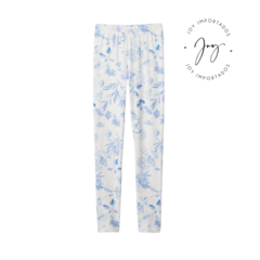 Legging Floral Branca e Azul - GAP