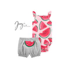 Kit Body + Shorts Melancia - Carter´s