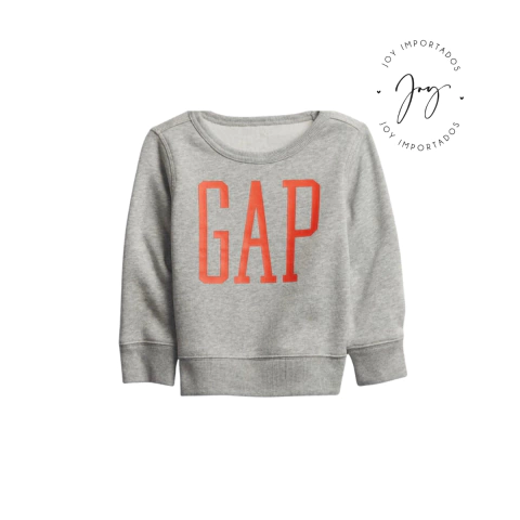 Moletom Cinza logo Laranja - GAP