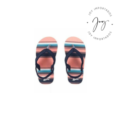 Chinelo Infantil Listrado Rosa e Azul - OshKosh