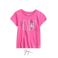 T-shirt Rosa Logo com Glitter - GAP