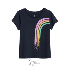 T-shirt Azul Marinho Arco Íris - GAP