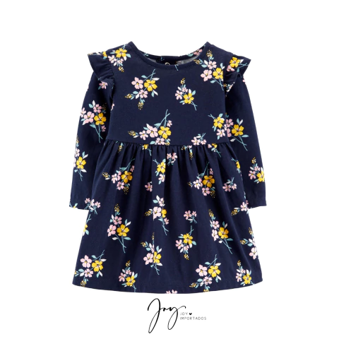 Vestido Floral Azul Marinho - Carter´s