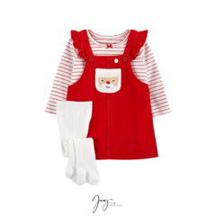 Jardineira Vestido Papai Noel - Carter´s