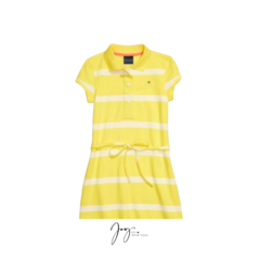 Vestido Polo Listrado Amarelo e Branco - Tommy Hilfiger