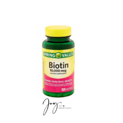 Biotina 10.000 mcg 120 Cápsulas - Spring Valley