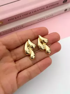 A497 - AROS GOTA - BAÑO EN ORO - comprar online
