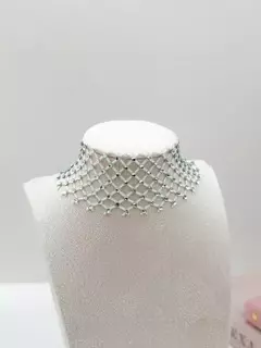C375 - CHOKER STRASS BLANCO