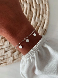 P104 - PULSERA CORAZONES - 18CM