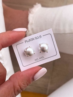 PA991 - AROS PERLA ENGARZADA - 10MM
