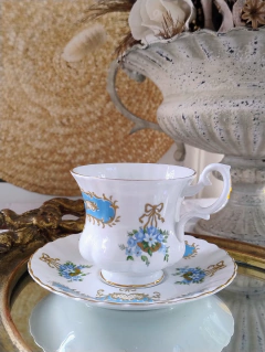 Duo de Cafe en Porcelana Inglesa Bone China de coleccion (49) en internet