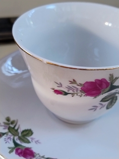 5 Duos de Te en Porcelana China rosas rojas - comprar online