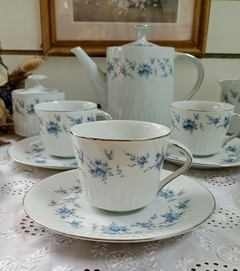 Duo de Te en Porcelana Tsuji Flores Azules