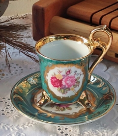 Duo de Cafe en Porcelana Japonesa Ohashi con Patitas de Coleccion - 2Gardenias Bazar antiguo & Deco