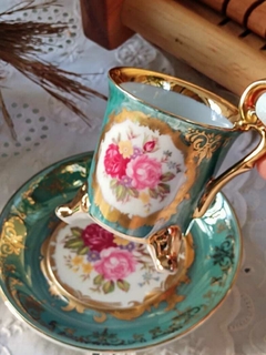 Duo de Cafe en Porcelana Japonesa Ohashi con Patitas de Coleccion en internet