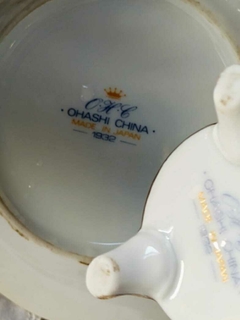 Duo de Cafe en Porcelana Japonesa Ohashi con Patitas de Coleccion - tienda online