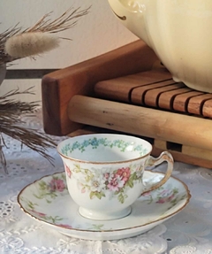 Duo de Cafe en Porcelana Francesa Limoges Shabby Chic de coleccion - 2Gardenias Bazar antiguo & Deco