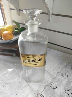 Gigante Frasco de Farmacio Ag. Pino 32 cm - 2Gardenias Bazar antiguo & Deco