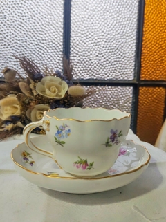 Duo de Te en Porcelana Alemana Meissen de coleccion